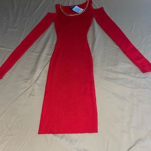 Perfect for Christmas light weight sweater dress